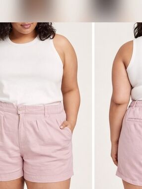 Daily Ritual Women's Size 16W Pink Rose Casual Lyocell Shorts